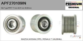 INA APF270109IN - POLEAS NUEVO ORIG. INA Type PFR7 17,00 mm 48,91 mm 36,80 mm