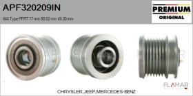 INA APF320209IN - POLEAS NUEVO ORIG. INA Type PFR7 17,00 mm 50,02 mm 49,30 mm