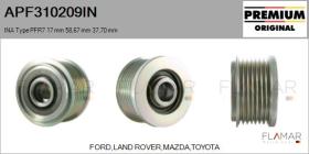INA APF310209IN - POLEAS NUEVO ORIG. INA Type PFR7 17,00 mm 58,67 mm 37,70 mm