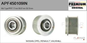 INA APF450109IN - POLEAS NUEVO ORIG. INA Type PFR7 17,00 mm 59,67 mm 39,10 mm