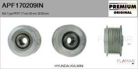 INA APF170209IN - POLEAS NUEVO ORIG. INA Type PFR7 17,00 mm 60,00 mm 39,90 mm