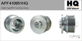 HQ APF410951HQ - POLEAS NUEVO VALEO Type 5Ribs 17 mm 52,00 mm 42 mm