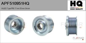 HQ APF510951HQ - POLEAS NUEVO VALEO Type 6Ribs 17 mm 53,00 mm 34 mm
