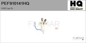 HQ PEF910141HQ - PORTA ESCOB. NUEVO FORD Type 12V