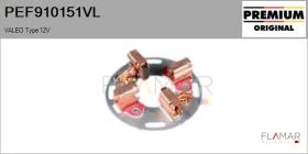 VALEO PEF910151VL - PORTA ESCOB. NUEVO ORIG. VALEO Type 12V