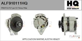HQ ALF910111HQ - PRESTOLITE Type 12V 70Amp PV1