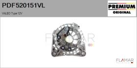 VALEO PDF520151VL - RECTIFIC. NUEVO ORIG. VALEO Type 12V