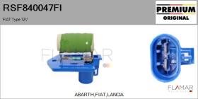 FIAT RSF840047FI - Resistencia en serie, electromotor de ventilador FIAT Type 1