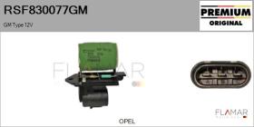 GM RSF830077GM - Resistencia en serie, electromotor de ventilador GM Type 12V