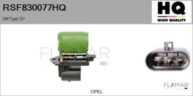 HQ RSF830077HQ - Resistencia en serie, electromotor de ventilador GM Type 12V