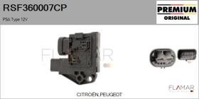 PSA RSF360007CP - Resistencia en serie, electromotor de ventilador PSA Type 12