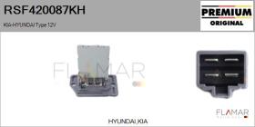 HYUNDAI-KIA RSF420087KH - RESISTENCIAS VENTILADOR CALEFACCION