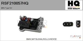 HQ RSF210057HQ - RESISTENCIAS VENTILADOR CALEFACCION