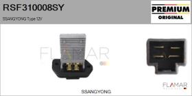 SSANGYONG RSF310008SY - RESISTENCIAS VENTILADOR CALEFACCION