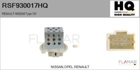 HQ RSF930017HQ - RESISTENCIAS VENTILADOR CALEFACCION