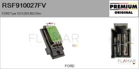 FORD-VOLVO-SAAB RSF910027FV - RESISTENCIAS VENTILADOR CALEFACCION