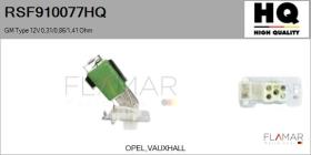 HQ RSF910077HQ - RESISTENCIAS VENTILADOR CALEFACCION
