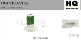 HQ RSF510077HQ - RESISTENCIAS VENTILADOR CALEFACCION