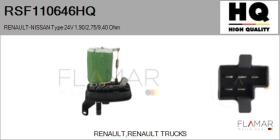 HQ RSF110646HQ - RESISTENCIAS VENTILADOR CALEFACCION