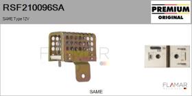 SAME RSF210096SA - RESISTENCIAS VENTILADOR CALEFACCION