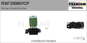PSA RSF330007CP - RESISTENCIAS VENTILADOR CALEFACCION