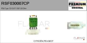 PSA RSF030007CP - RESISTENCIAS VENTILADOR CALEFACCION