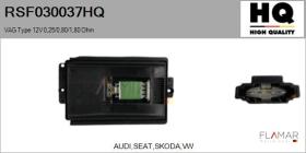 HQ RSF030037HQ - RESISTENCIAS VENTILADOR CALEFACCION