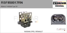 RENAULT NISSAN RSF850017RN - RESISTENCIAS VENTILADOR CALEFACCION