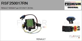 RENAULT NISSAN RSF250017RN - RESISTENCIAS VENTILADOR CALEFACCION