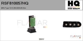 HQ RSF810057HQ - RESISTENCIAS VENTILADOR CALEFACCION