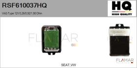 HQ RSF610037HQ - RESISTENCIAS VENTILADOR CALEFACCION