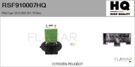 HQ RSF910007HQ - RESISTENCIAS VENTILADOR CALEFACCION