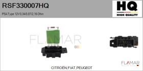 HQ RSF330007HQ - RESISTENCIAS VENTILADOR CALEFACCION