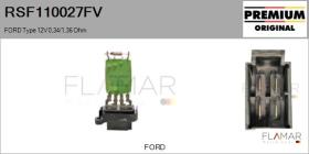 FORD-VOLVO-SAAB RSF110027FV - RESISTENCIAS VENTILADOR CALEFACCION
