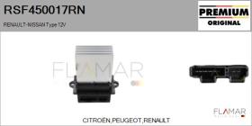 RENAULT NISSAN RSF450017RN - RESISTENCIAS VENTILADOR CALEFACCION