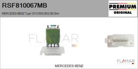 MERCEDES BENZ RSF810067MB - RESISTENCIAS VENTILADOR CALEFACCION