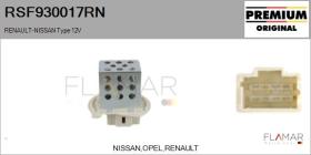 RENAULT NISSAN RSF930017RN - RESISTENCIAS VENTILADOR CALEFACCION