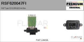 FIAT RSF620047FI - RESISTENCIAS VENTILADOR CALEFACCION
