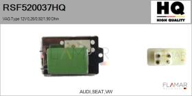 HQ RSF520037HQ - RESISTENCIAS VENTILADOR CALEFACCION