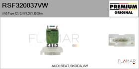 VW RSF320037VW - RESISTENCIAS VENTILADOR CALEFACCION