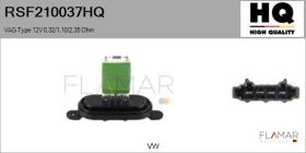 HQ RSF210037HQ - RESISTENCIAS VENTILADOR CALEFACCION