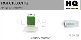 HQ RSF610007HQ - RESISTENCIAS VENTILADOR CALEFACCION