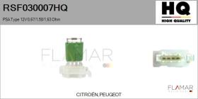 HQ RSF030007HQ - RESISTENCIAS VENTILADOR CALEFACCION