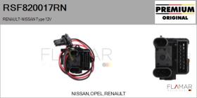 RENAULT NISSAN RSF820017RN - RESISTENCIAS VENTILADOR CALEFACCION