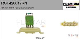 RENAULT NISSAN RSF420017RN - RESISTENCIAS VENTILADOR CALEFACCION