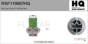 HQ RSF110007HQ - RESISTENCIAS VENTILADOR CALEFACCION