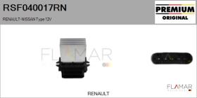 RENAULT NISSAN RSF040017RN - RESISTENCIAS VENTILADOR CALEFACCION
