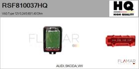 HQ RSF810037HQ - RESISTENCIAS VENTILADOR CALEFACCION