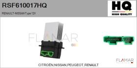 HQ RSF610017HQ - RESISTENCIAS VENTILADOR CALEFACCION