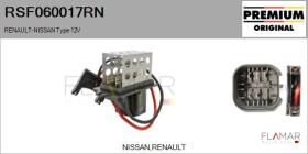 RENAULT NISSAN RSF060017RN - RESISTENCIAS VENTILADOR CALEFACCION